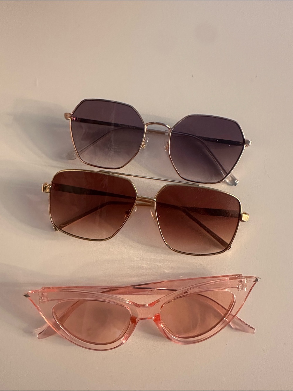 Assorted Women’s Fashion Sunglasses - Pink, Brown & Purple Lenses